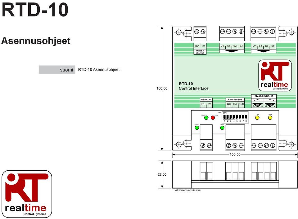 00 RTD-10 Control Interface realtime Control Systems 24VAC/3DC, 1A