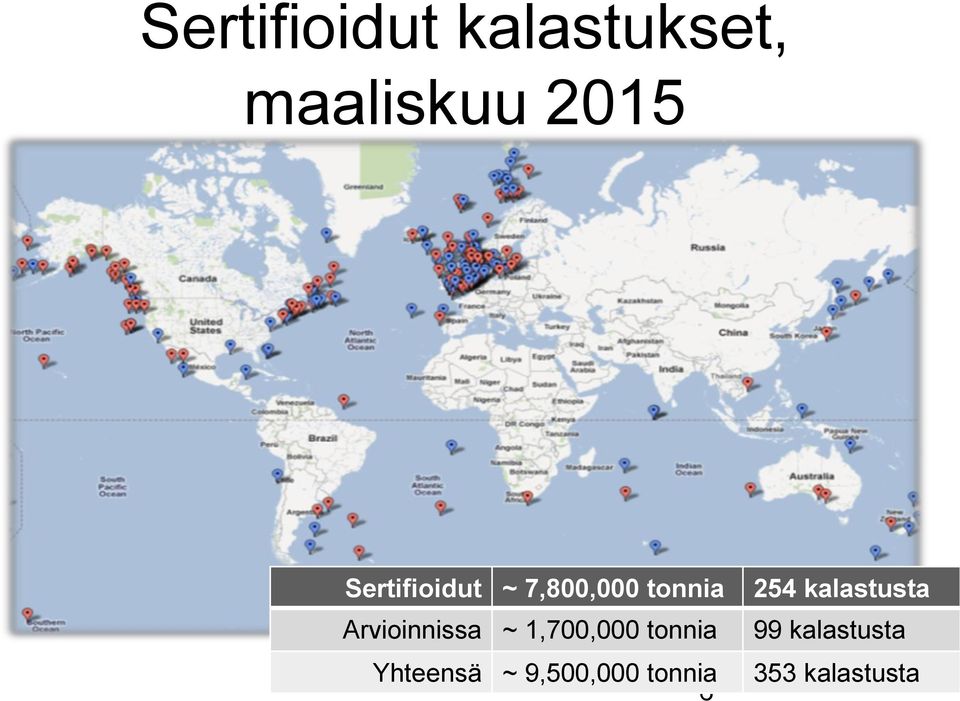 kalastusta Arvioinnissa ~ 1,700,000 tonnia