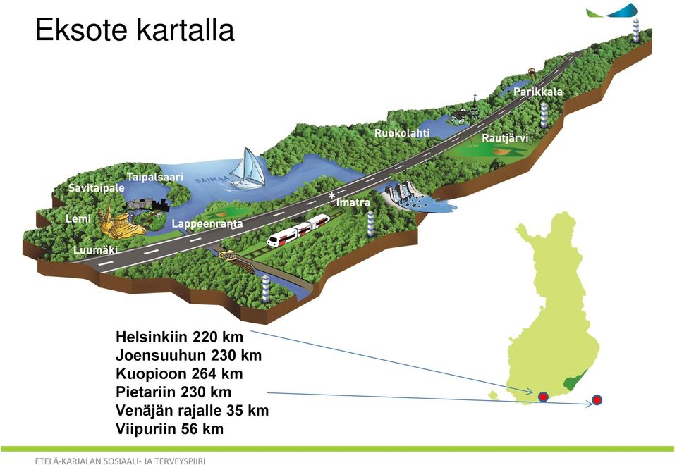 264 km Pietariin 230 km