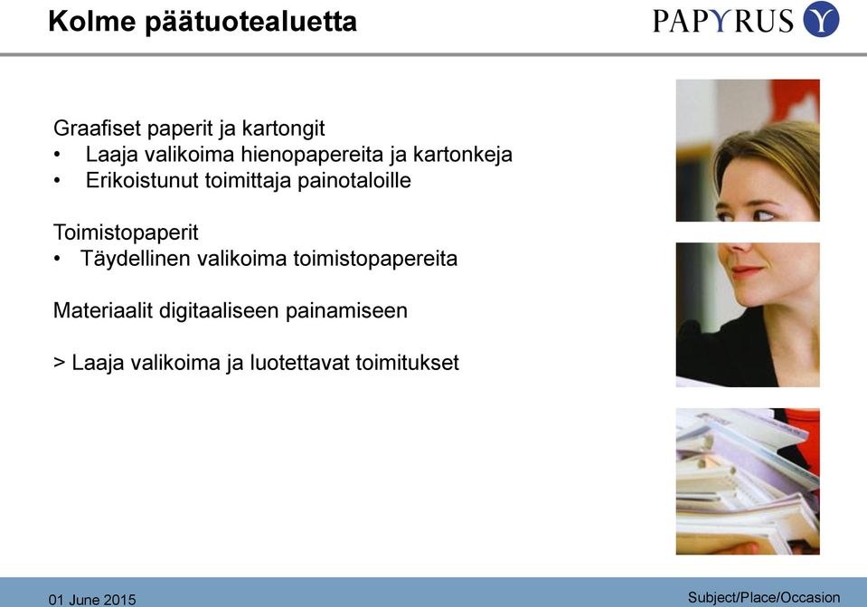 Toimistopaperit Täydellinen valikoima toimistopapereita Materiaalit