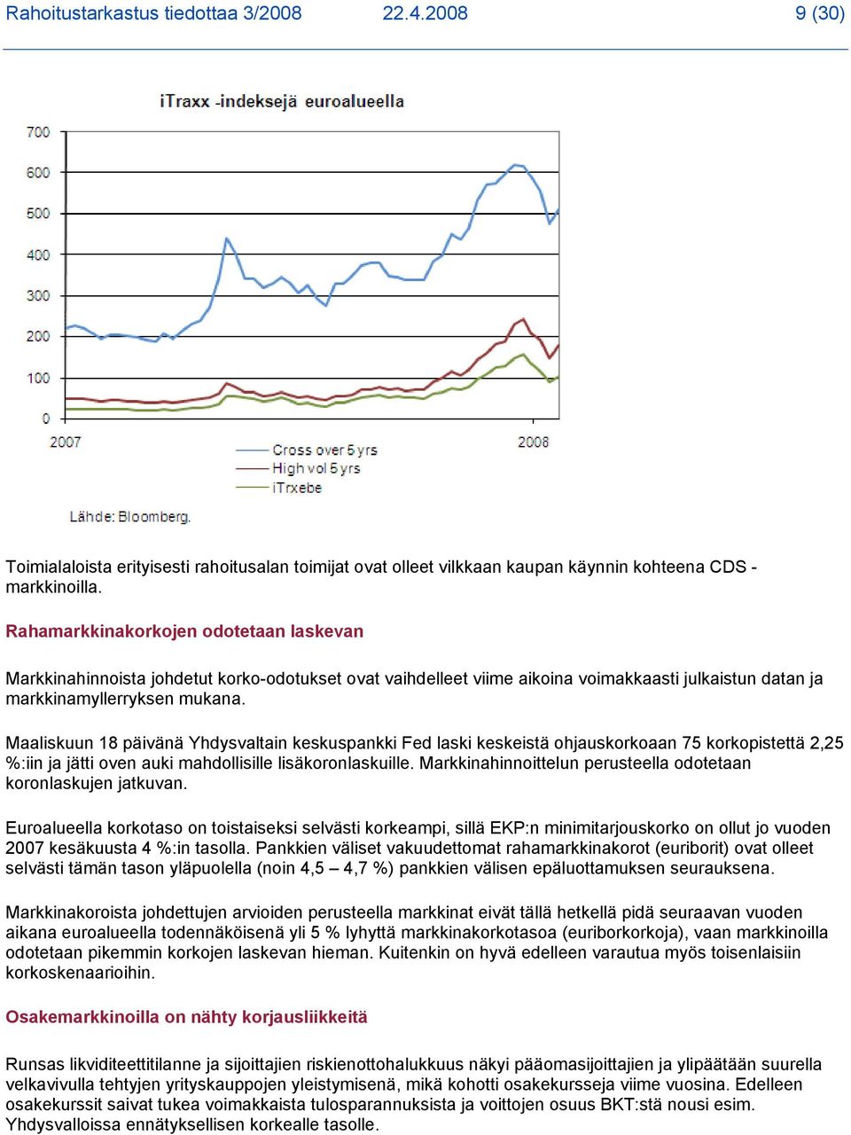 Maaliskuun 18 päivänä Yhdysvaltain keskuspankki Fed laski keskeistä ohjauskorkoaan 75 korkopistettä 2,25 %:iin ja jätti oven auki mahdollisille lisäkoronlaskuille.