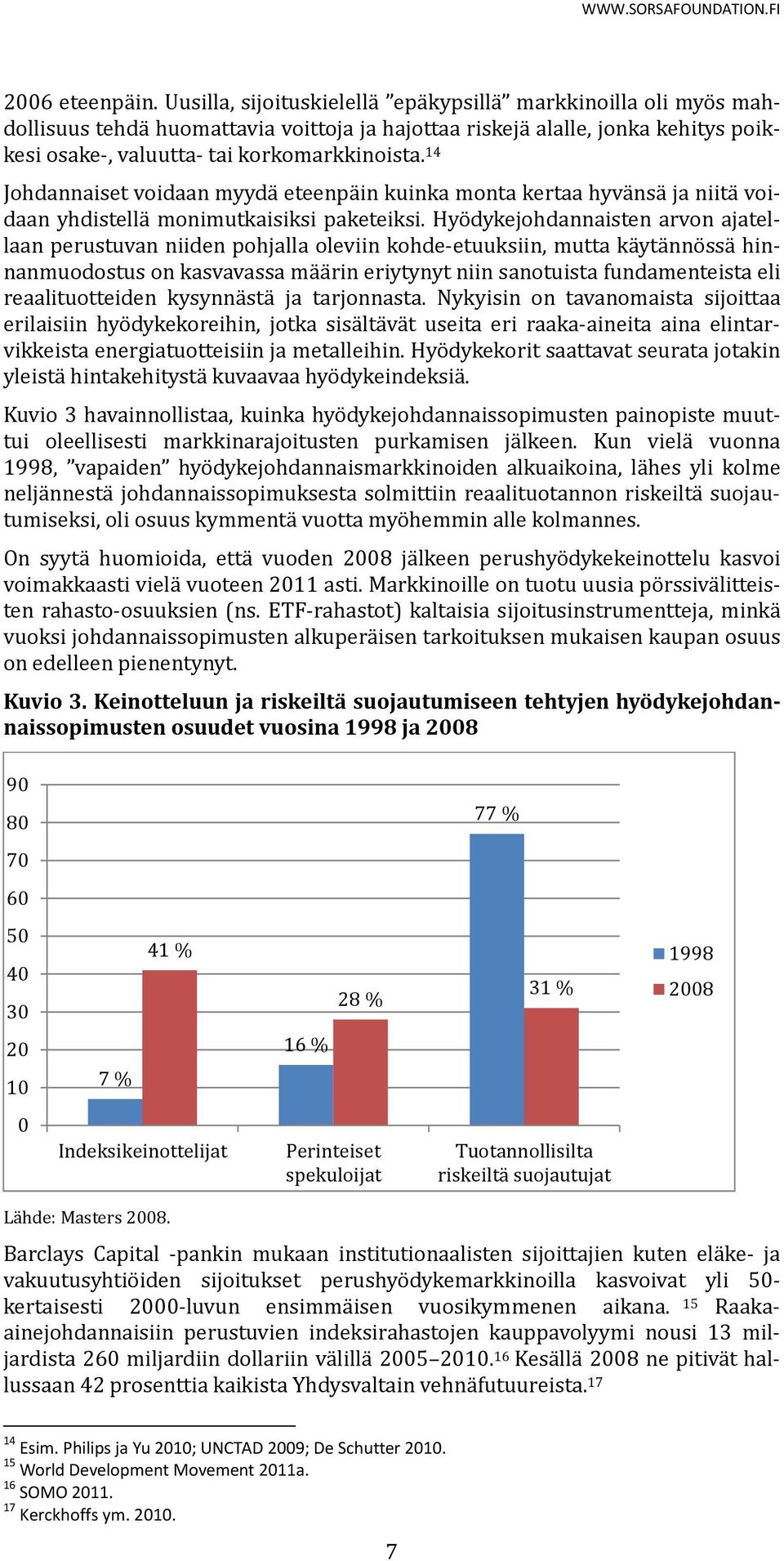 14 Johdannaiset voidaan myyda eteenpa in kuinka monta kertaa hyva nsa ja niita voidaan yhdistella monimutkaisiksi paketeiksi.