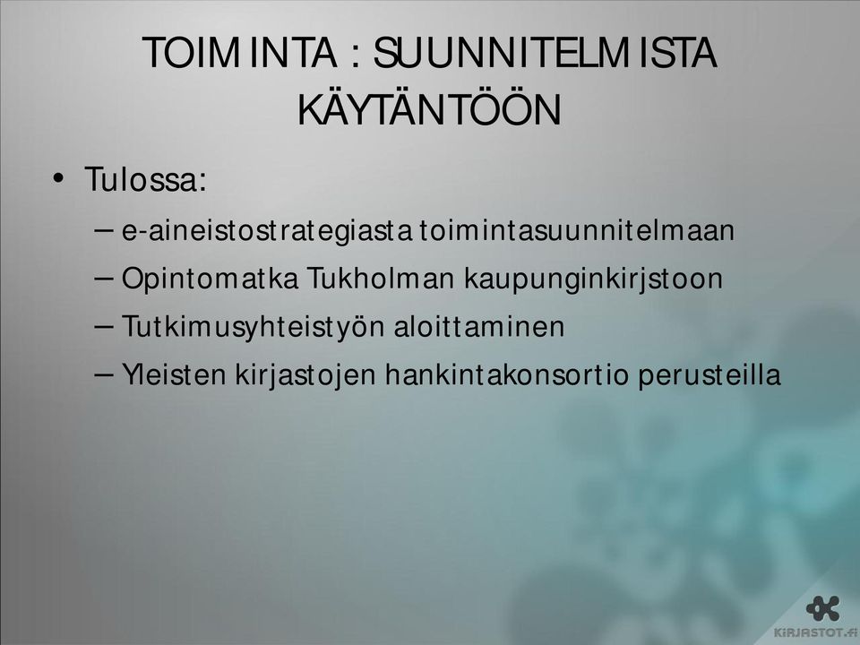 Opintomatka Tukholman kaupunginkirjstoon