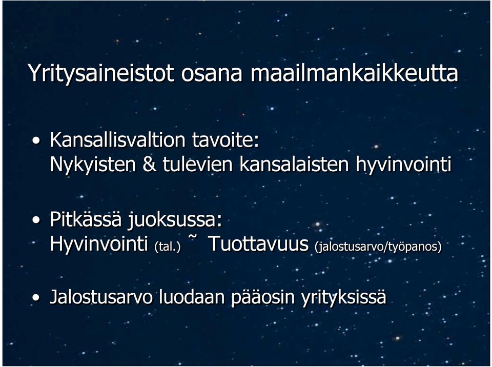 kansalaisten hyvinvointi Pitkässä juoksussa: Hyvinvointi