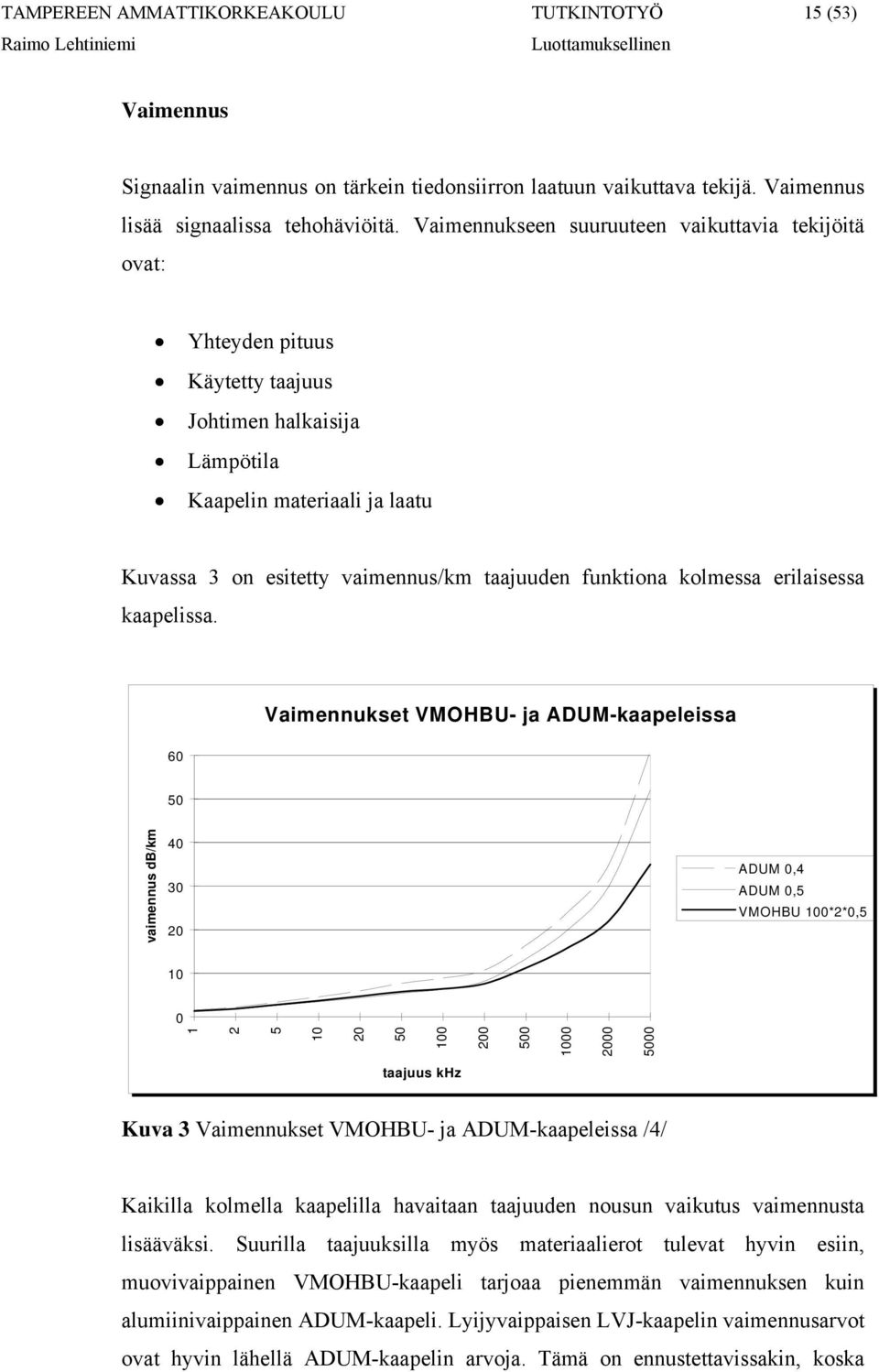 kolmessa erilaisessa kaapelissa.