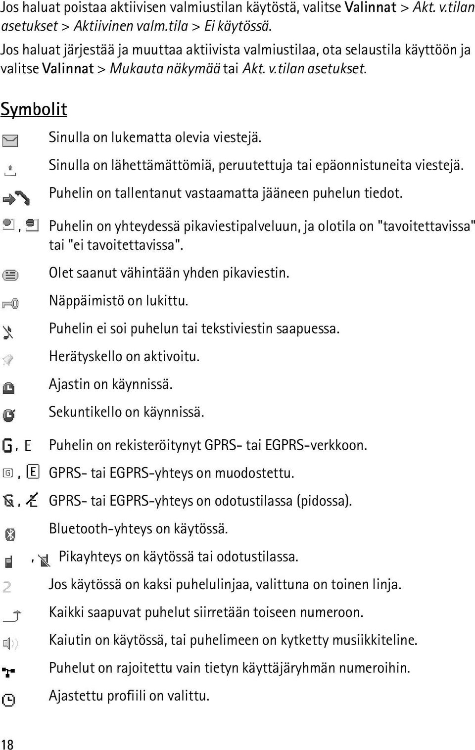 Sinulla on lähettämättömiä, peruutettuja tai epäonnistuneita viestejä. Puhelin on tallentanut vastaamatta jääneen puhelun tiedot.