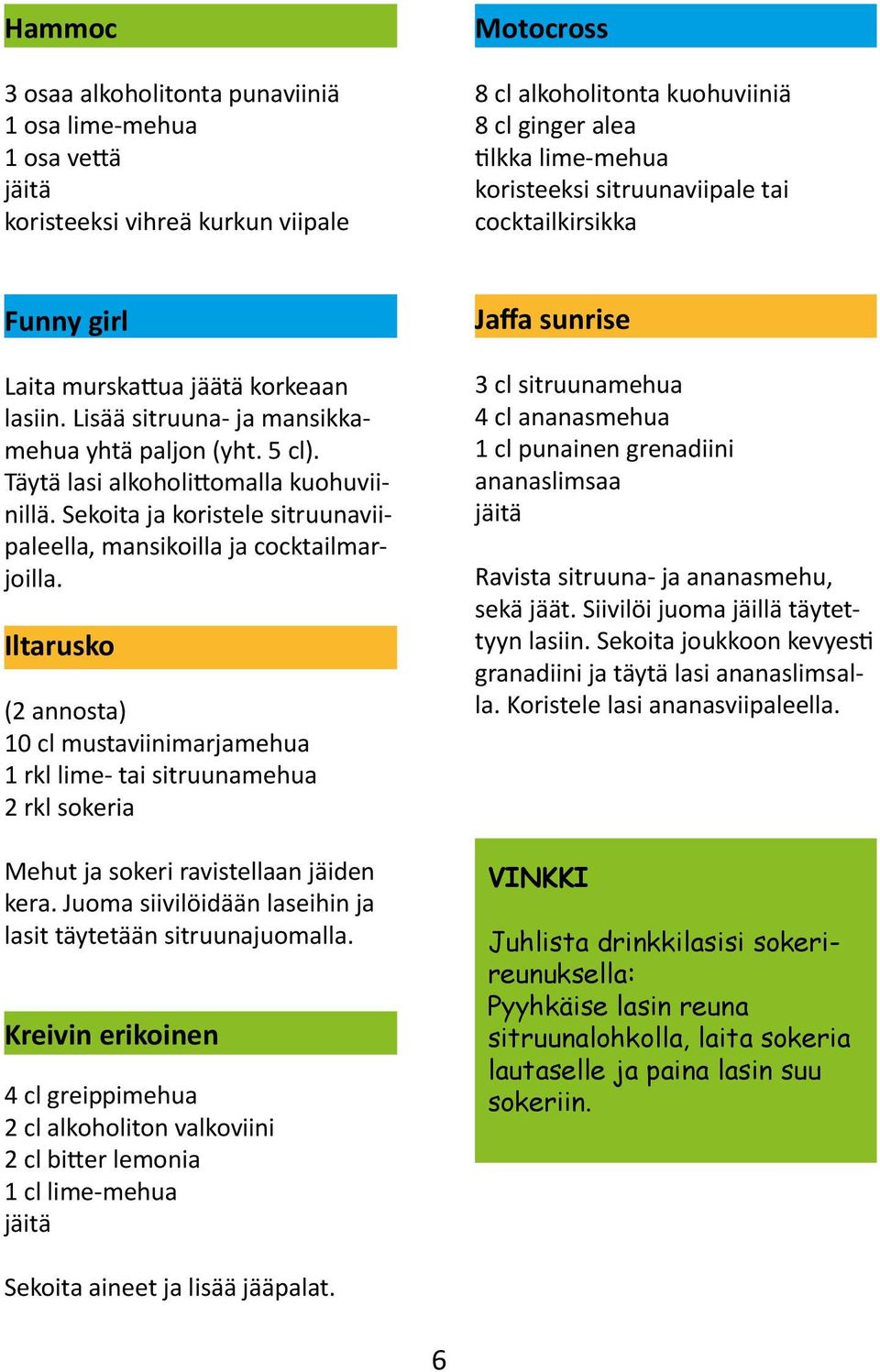 Sekoita ja koristele sitruunaviipaleella, mansikoilla ja cocktailmarjoilla.