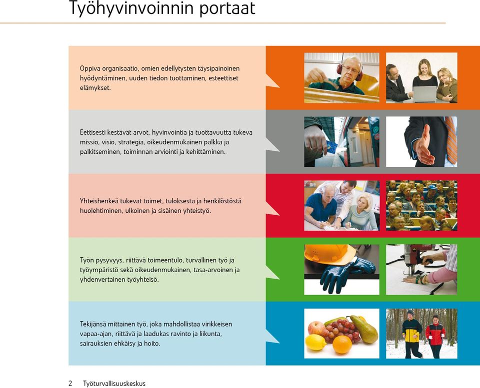 Yhteishenkeä tukevat toimet, tuloksesta ja henkilöstöstä huolehtiminen, ulkoinen ja sisäinen yhteistyö.