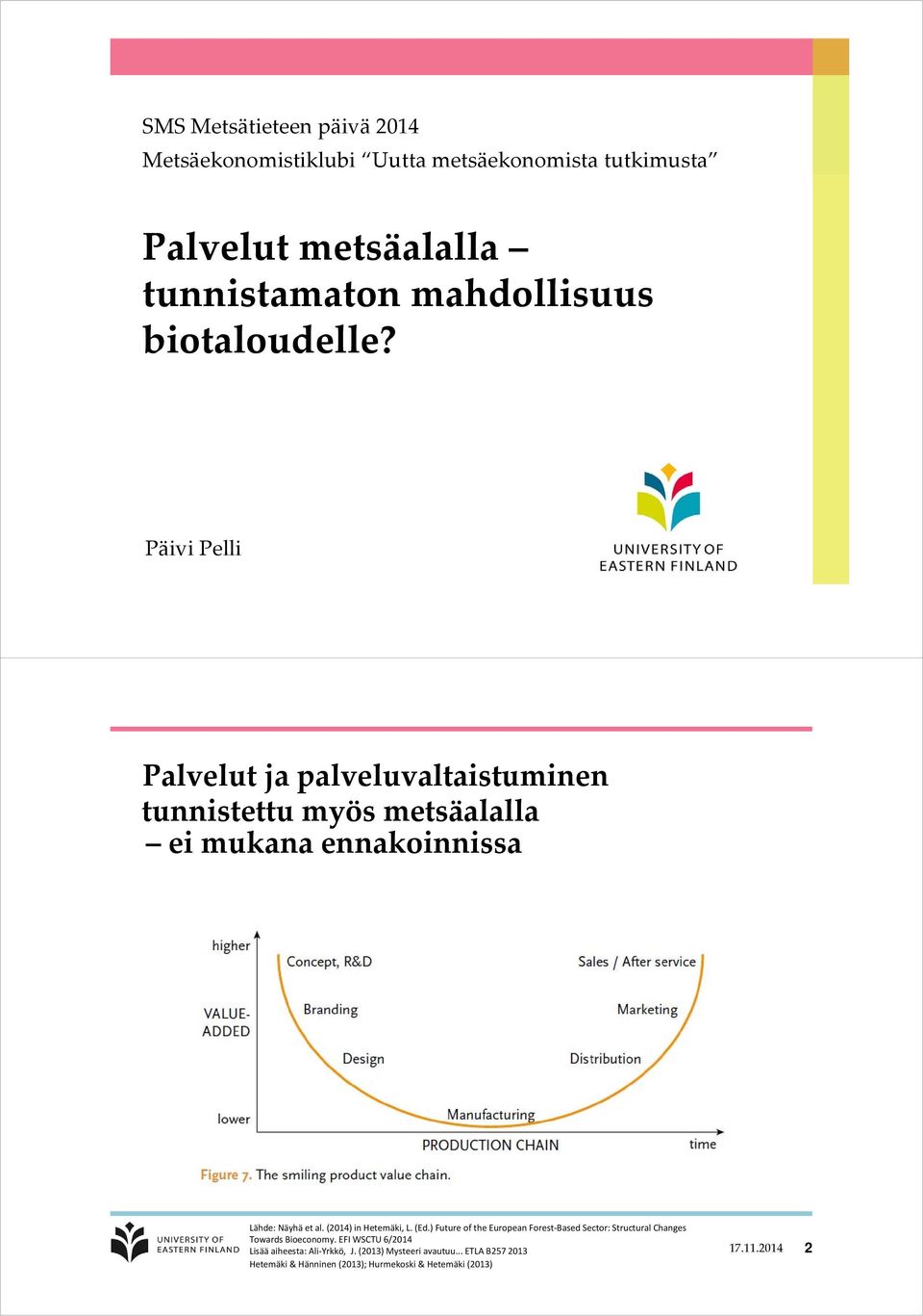 (2014) in Hetemäki, L. (Ed.) Future of the European Forest Based Sector: Structural Changes Towards Bioeconomy.