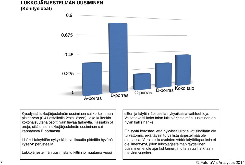 Lukkojärjestelmän uusimista tutkittiin jo muutama vuosi sitten ja käytiin läpi useita nykyaikaisia vaihtoehtoja. Valitettavasti koko talon lukkojärjestelmän uusiminen on hyvin kallis hanke.