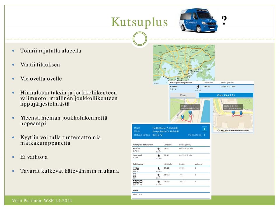 taksin ja joukkoliikenteen välimuoto, irrallinen joukkoliikenteen