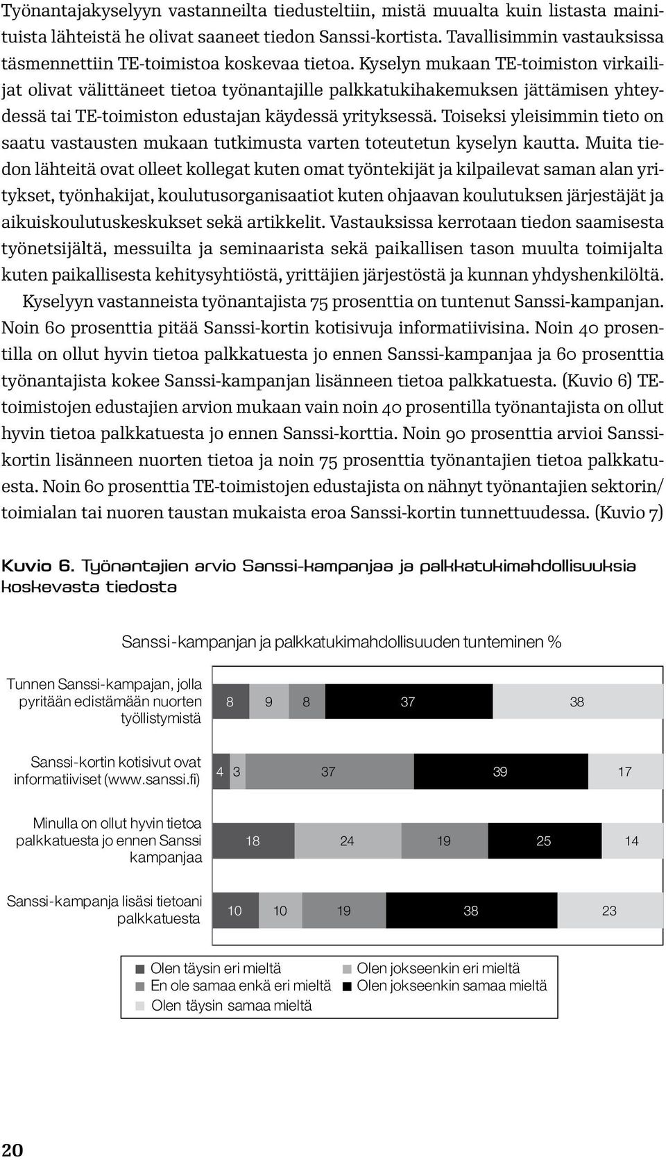 Kyselyn mukaan TE-toimiston virkailijat olivat välittäneet tietoa työnantajille palkkatukihakemuksen jättämisen yhteydessä tai TE-toimiston edustajan käydessä yrityksessä.