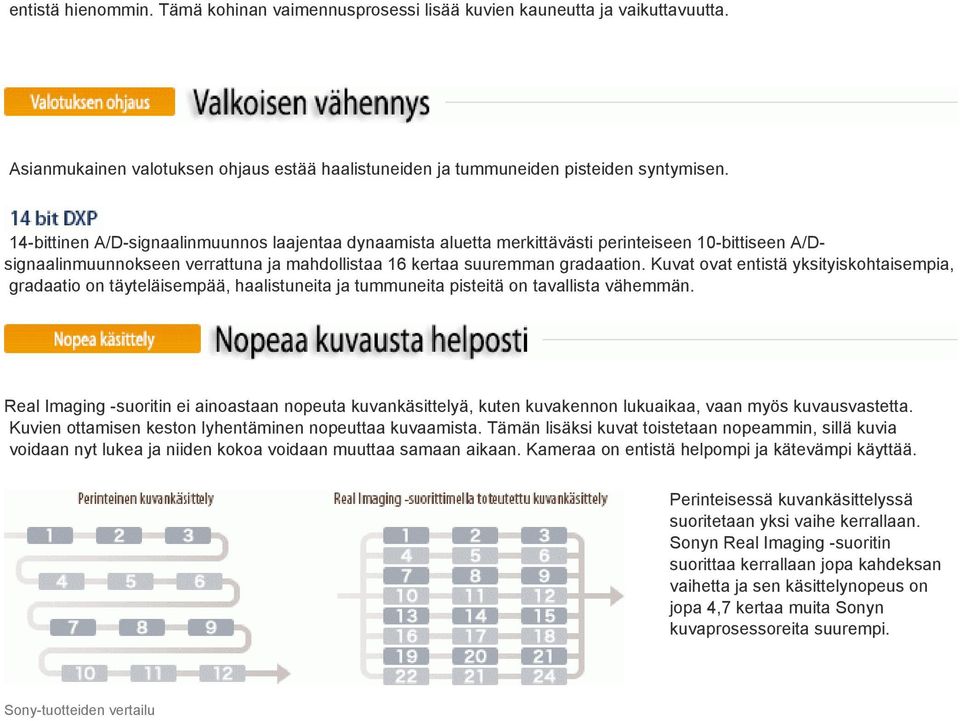 Kuvat ovat entistä yksityiskohtaisempia, gradaatio on täyteläisempää, haalistuneita ja tummuneita pisteitä on tavallista vähemmän.