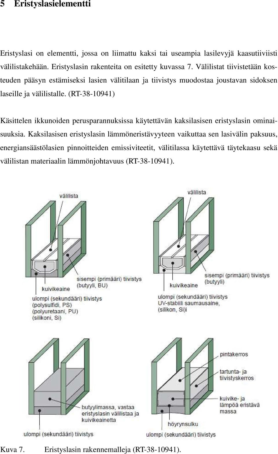 Välilistat tiivistetään kosteuden pääsyn estämiseksi lasien välitilaan ja tiivistys muodostaa joustavan sidoksen laseille ja välilistalle.