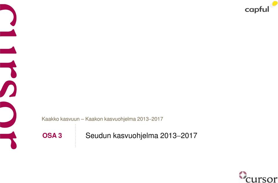 3 Seudun kasvuohjelma 2013