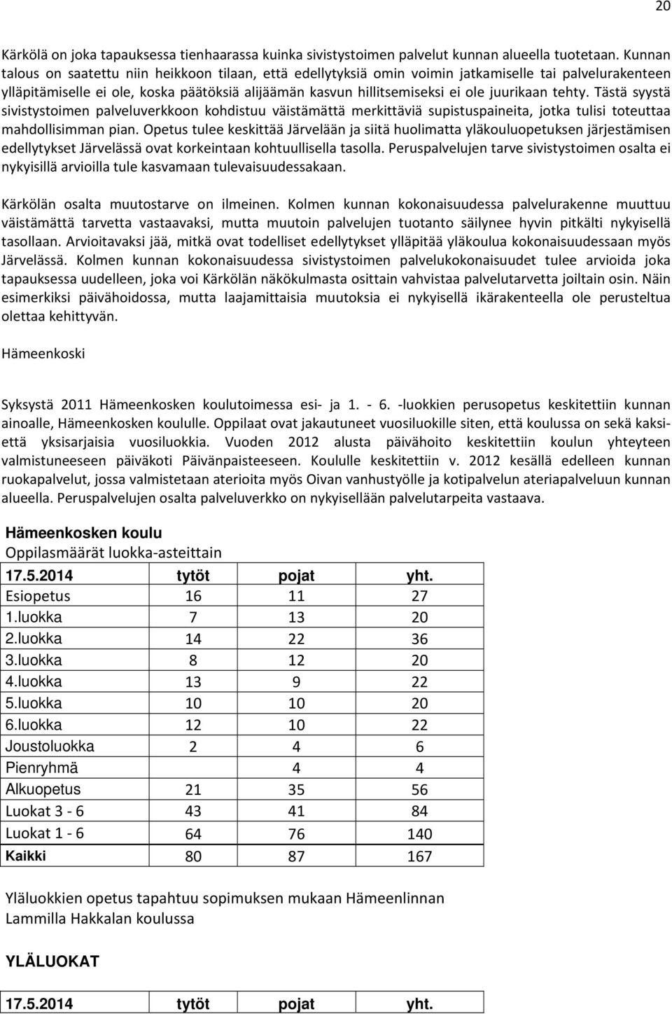 juurikaan tehty. Tästä syystä sivistystoimen palveluverkkoon kohdistuu väistämättä merkittäviä supistuspaineita, jotka tulisi toteuttaa mahdollisimman pian.