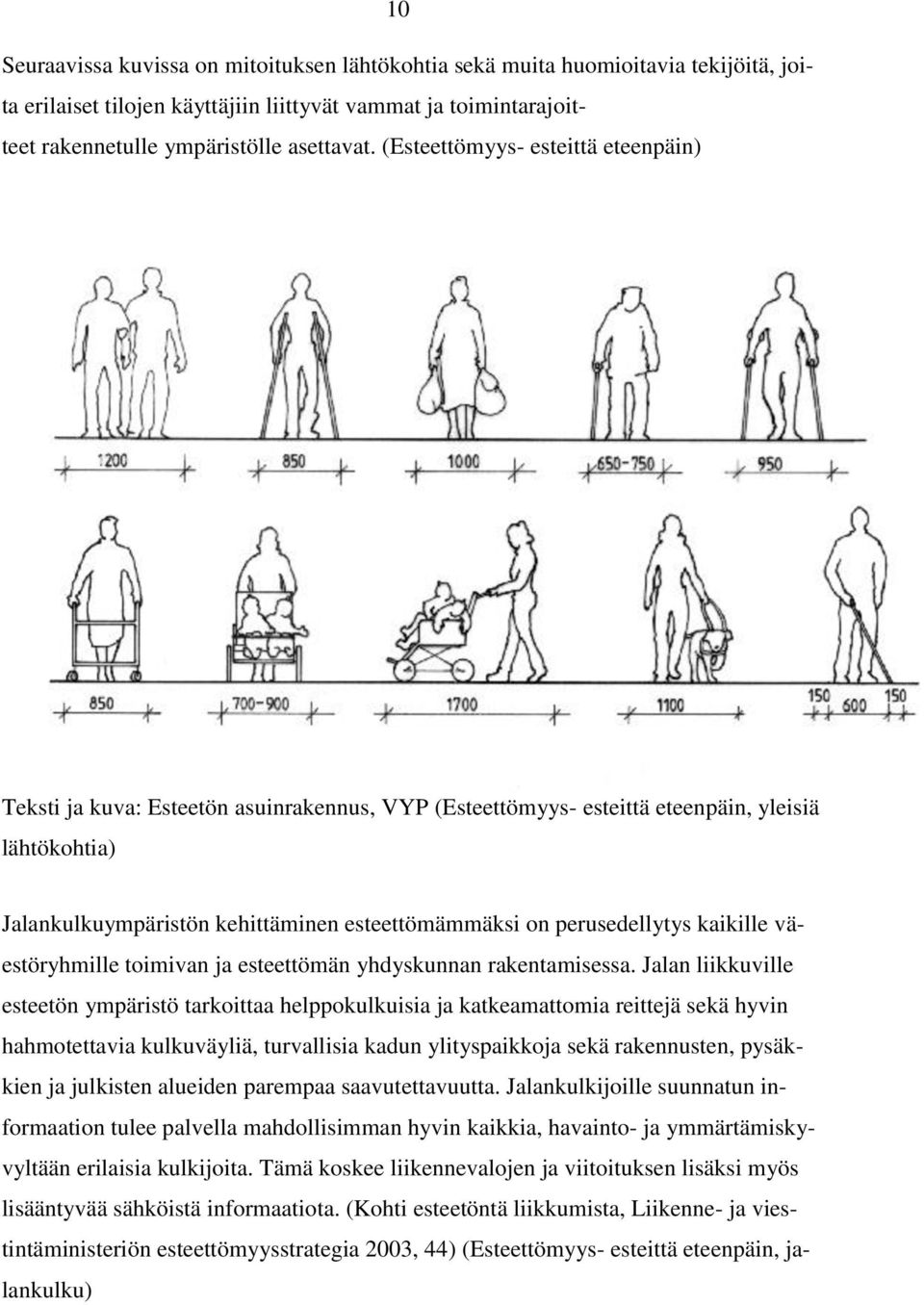 perusedellytys kaikille väestöryhmille toimivan ja esteettömän yhdyskunnan rakentamisessa.