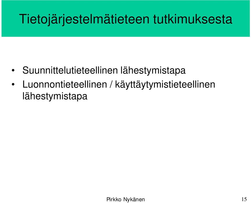 Luonnontieteellinen /