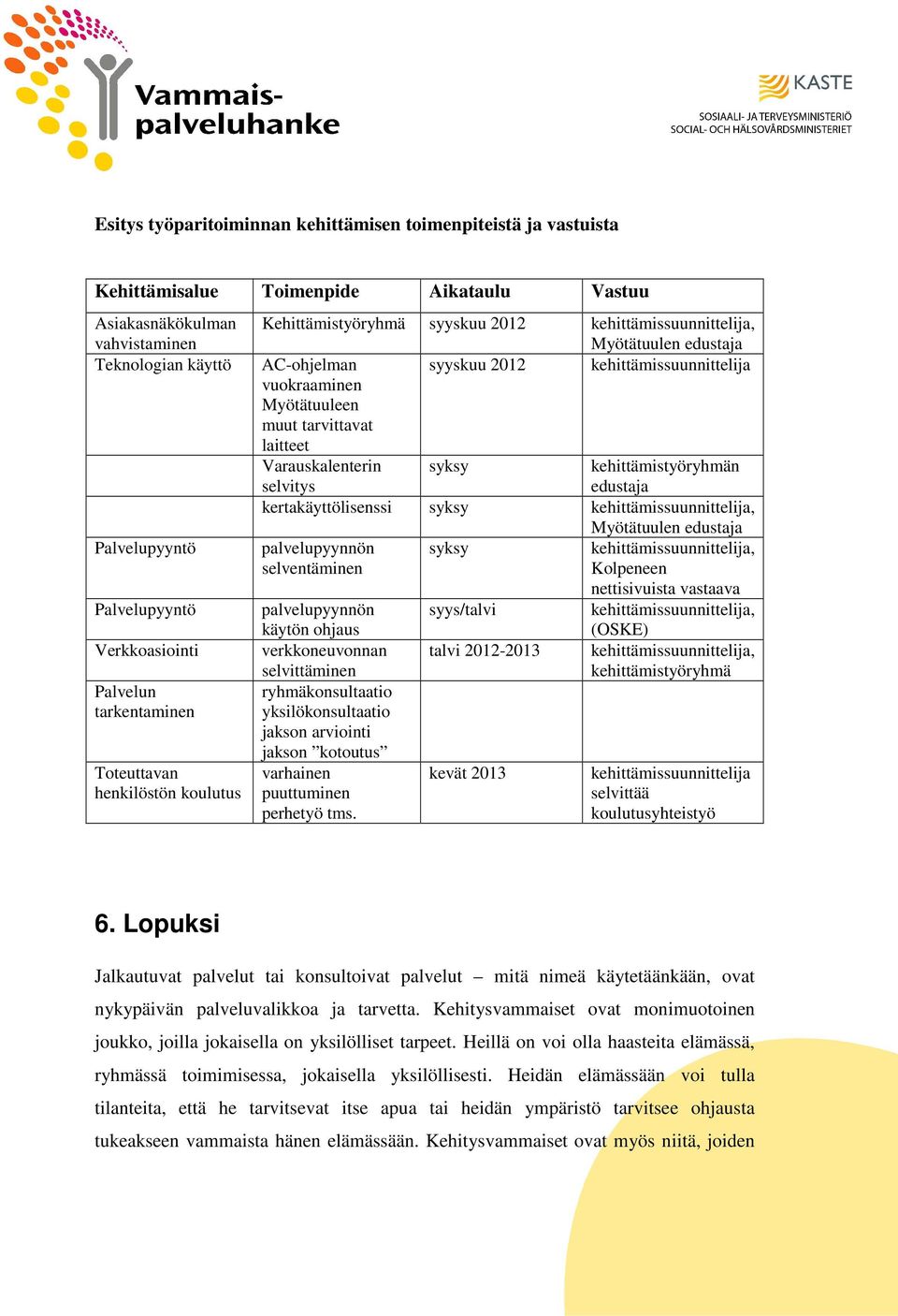 vuokraaminen Myötätuuleen muut tarvittavat laitteet Varauskalenterin syksy kehittämistyöryhmän selvitys edustaja kertakäyttölisenssi syksy kehittämissuunnittelija, Myötätuulen edustaja palvelupyynnön