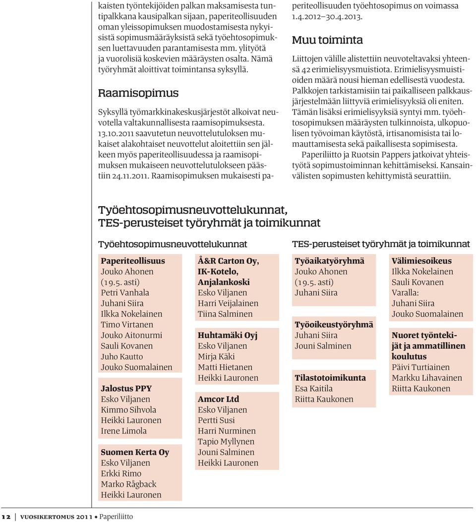 Raamisopimus Syksyllä työmarkkinakeskusjärjestöt alkoivat neuvotella valtakunnallisesta raamisopimuksesta. 13.10.