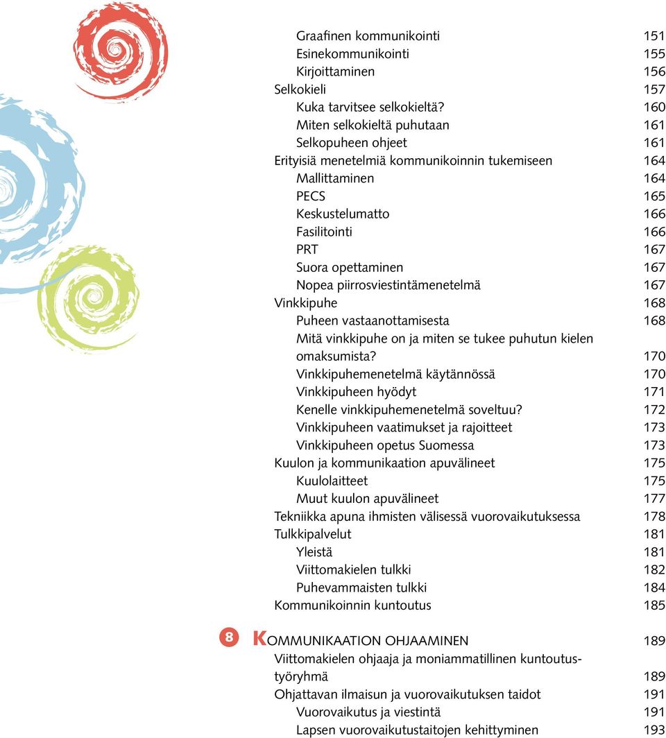 167 Nopea piirrosviestintämenetelmä 167 Vinkkipuhe 168 Puheen vastaanottamisesta 168 Mitä vinkkipuhe on ja miten se tukee puhutun kielen omaksumista?