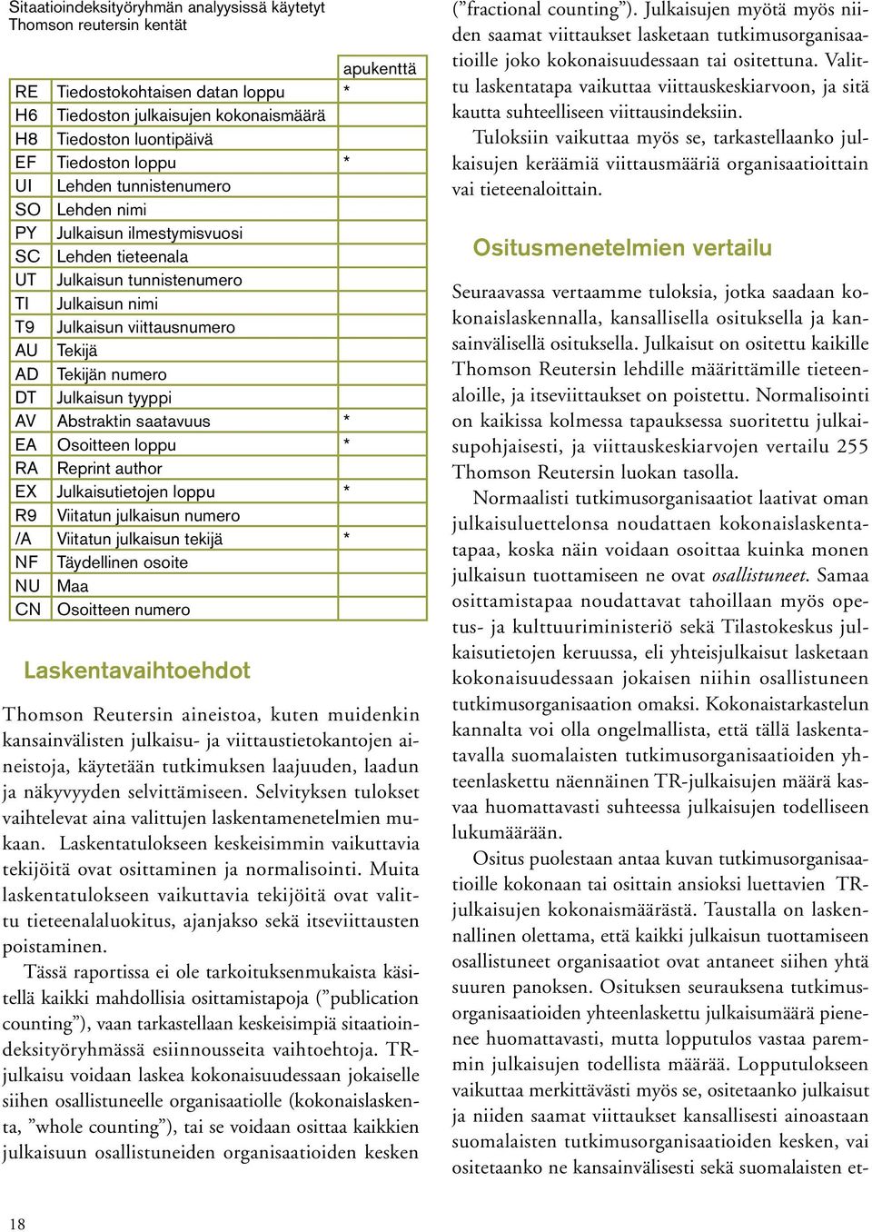 Julkaisun tyyppi AV Abstraktin saatavuus * EA Osoitteen loppu * RA Reprint author EX Julkaisutietojen loppu * R9 Viitatun julkaisun numero /A Viitatun julkaisun tekijä * NF Täydellinen osoite NU Maa