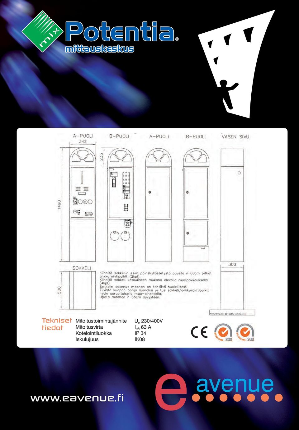 230/400V e Mitoitusvirta I