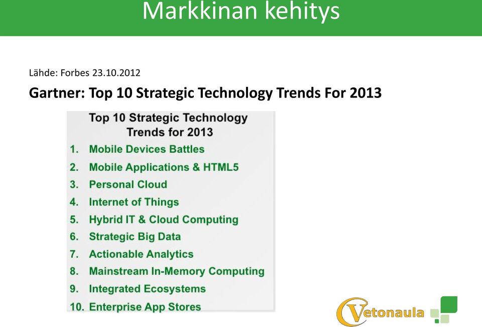 2012 Gartner: Top 10