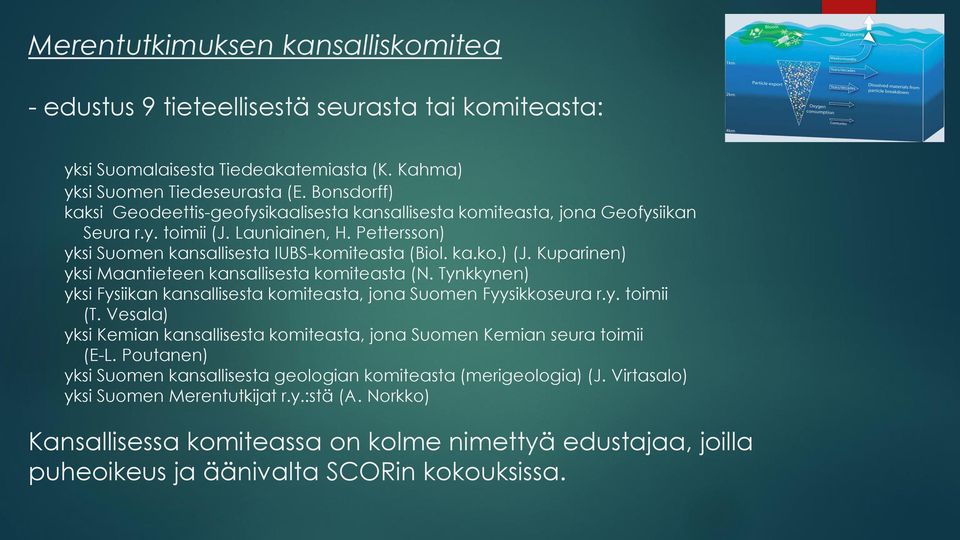 Kuparinen) yksi Maantieteen kansallisesta komiteasta (N. Tynkkynen) yksi Fysiikan kansallisesta komiteasta, jona Suomen Fyysikkoseura r.y. toimii (T.