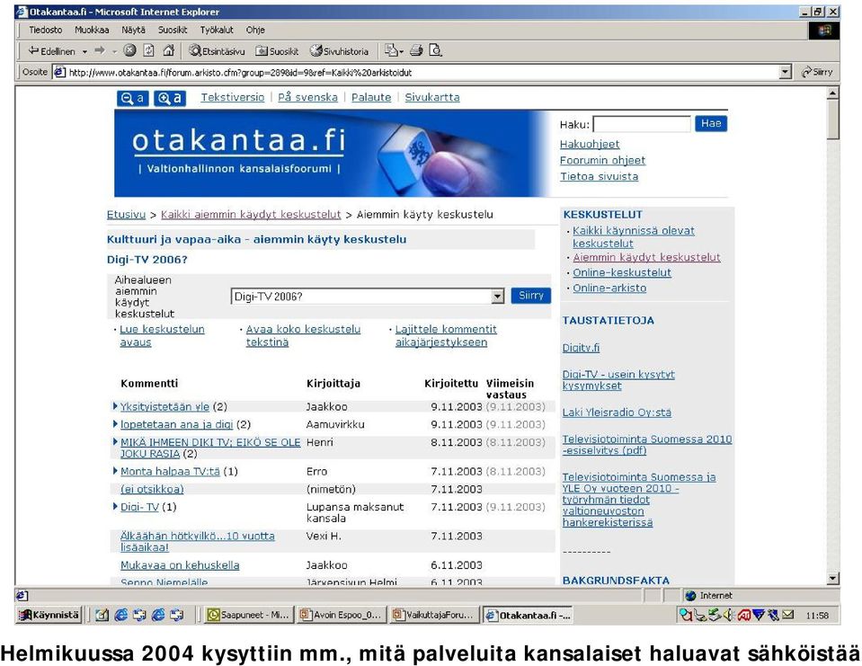 , mitä palveluita