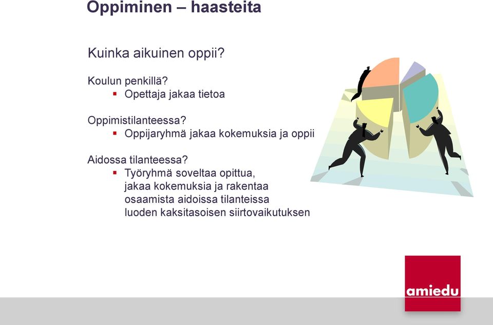 Oppijaryhmä jakaa kokemuksia ja oppii Aidossa tilanteessa?