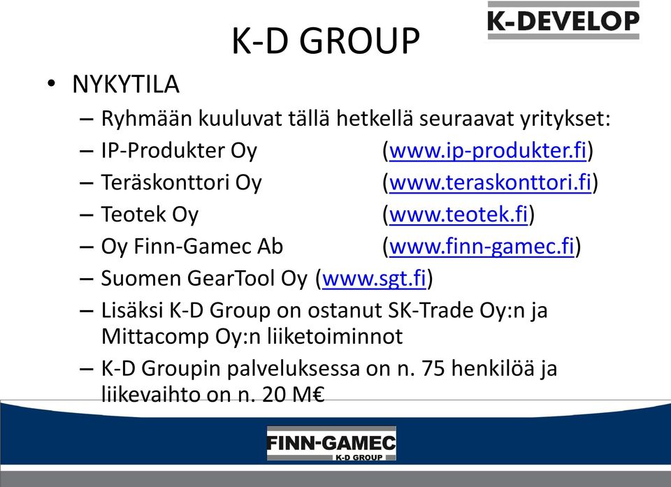fi) Oy Finn-Gamec Ab (www.finn-gamec.fi) Suomen GearTool Oy (www.sgt.