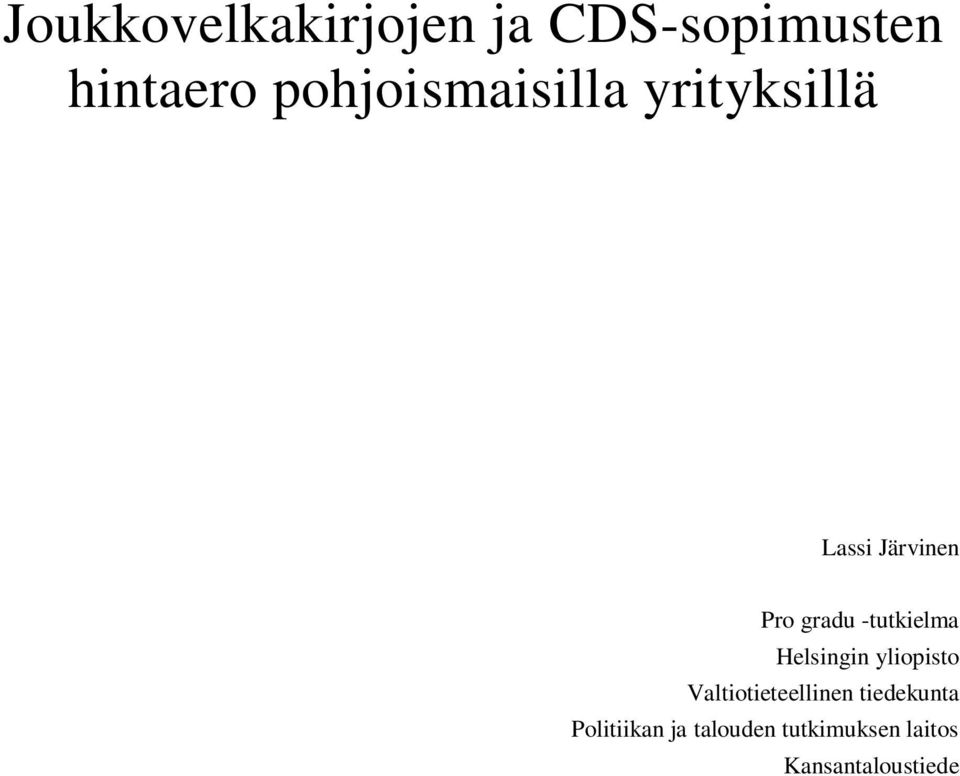 -tutkielma Helsingin yliopisto Valtiotieteellinen