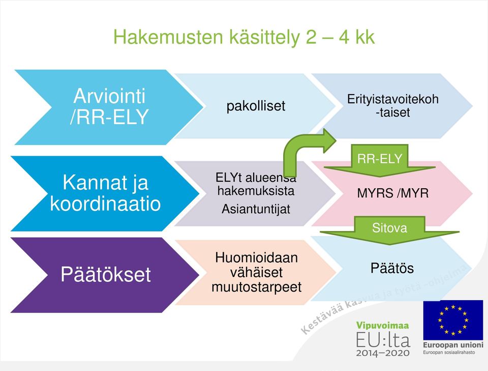 koordinaatio Päätökset ELYt alueensa hakemuksista