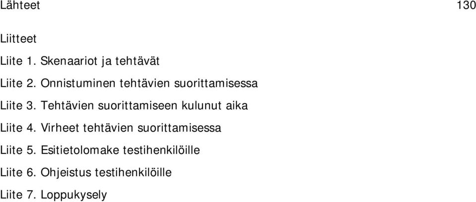 Tehtävien suorittamiseen kulunut aika Liite 4.