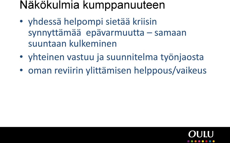 kulkeminen yhteinen vastuu ja suunnitelma