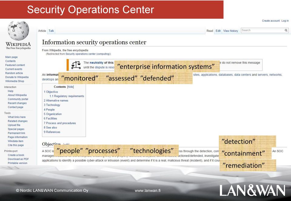 people processes technologies detection