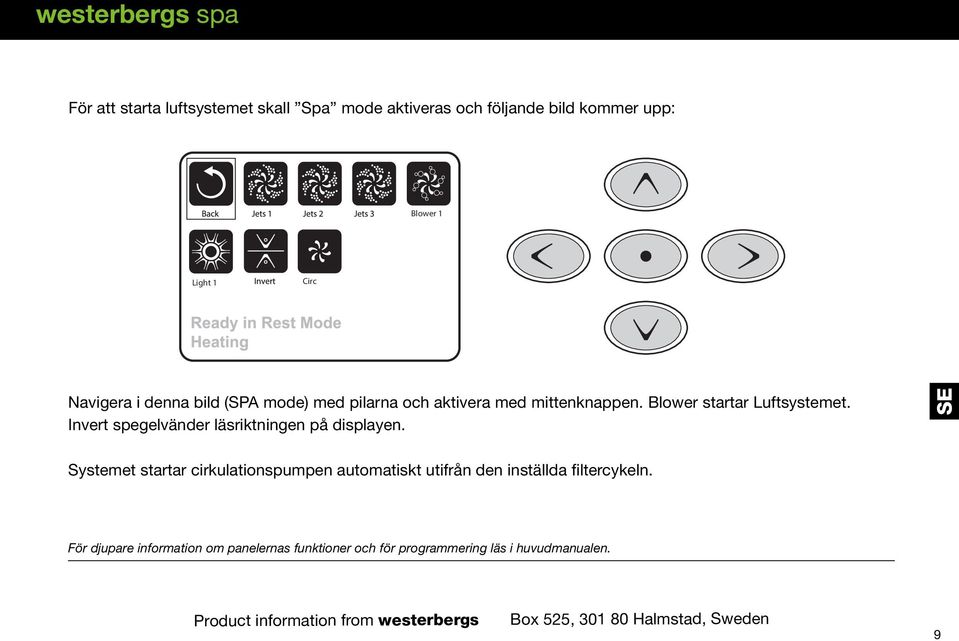 Invert spegelvänder läsriktningen på displayen.