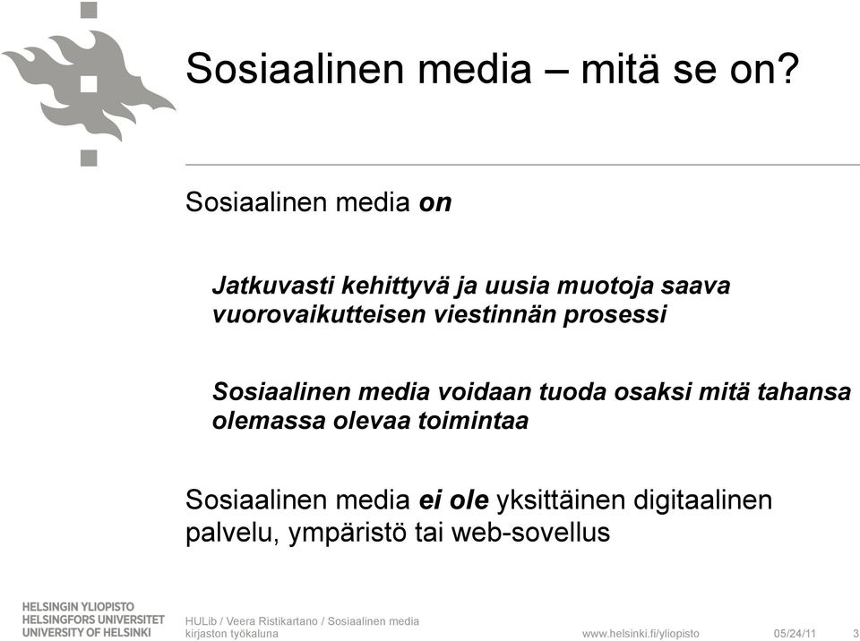 vuorovaikutteisen viestinnän prosessi Sosiaalinen media voidaan tuoda