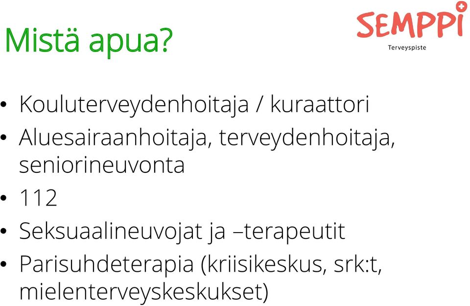 Aluesairaanhoitaja, terveydenhoitaja,