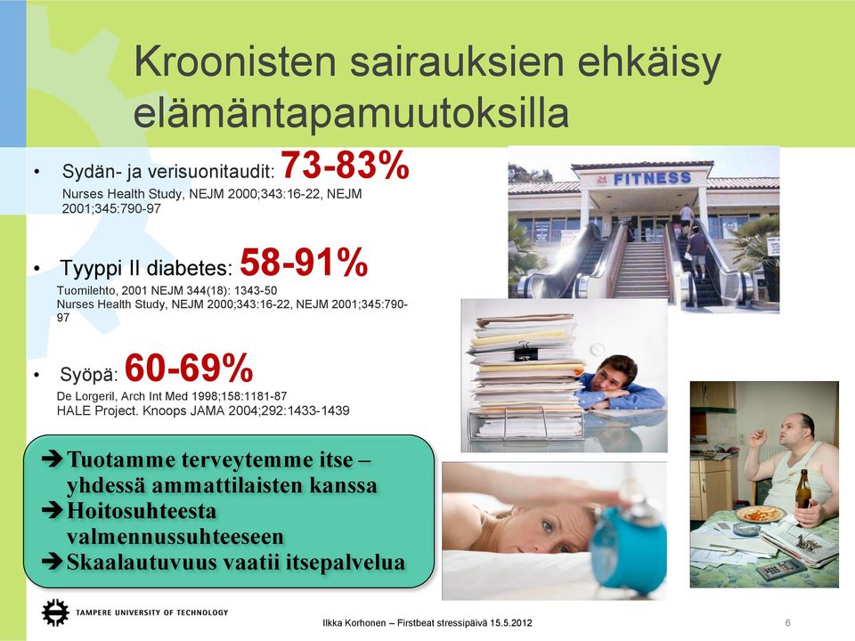 2001;345:790-97 Syöpä: 60-69% De Lorgeril, Arch Int Med 1998;158:1181-87 HALE Project.