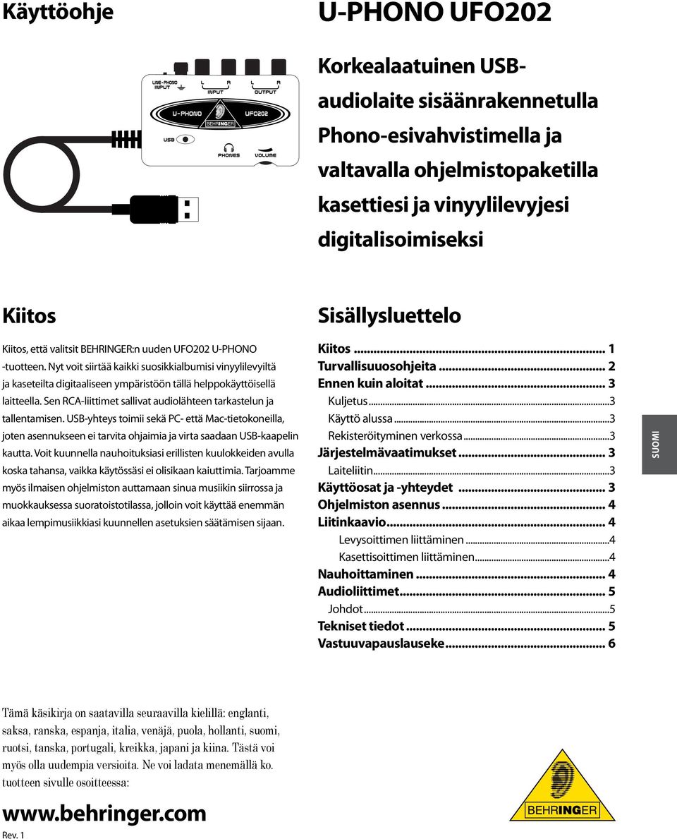 Nyt voit siirtää kaikki suosikkialbumisi vinyylilevyiltä ja kaseteilta digitaaliseen ympäristöön tällä helppokäyttöisellä laitteella.