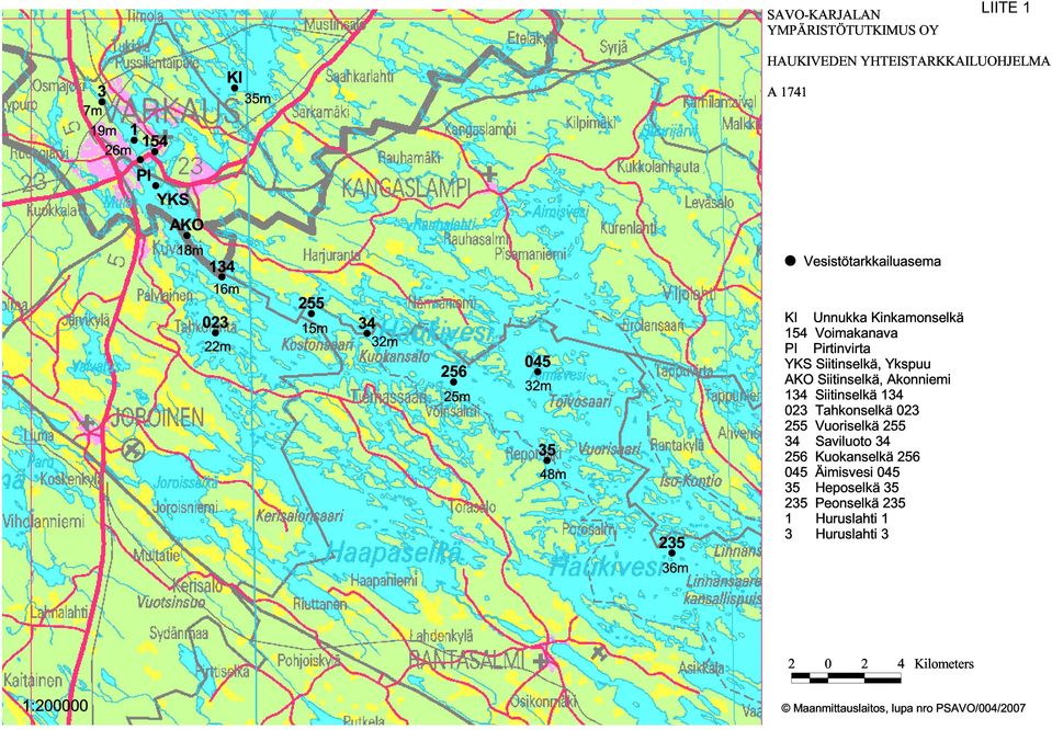 Ykspuu AKO Siitinselkä, Akonniemi 134 Siitinselkä 134 023 Tahkonselkä 023 255 Vuoriselkä 255 34 Saviluoto 34 256 Kuokanselkä 256 045