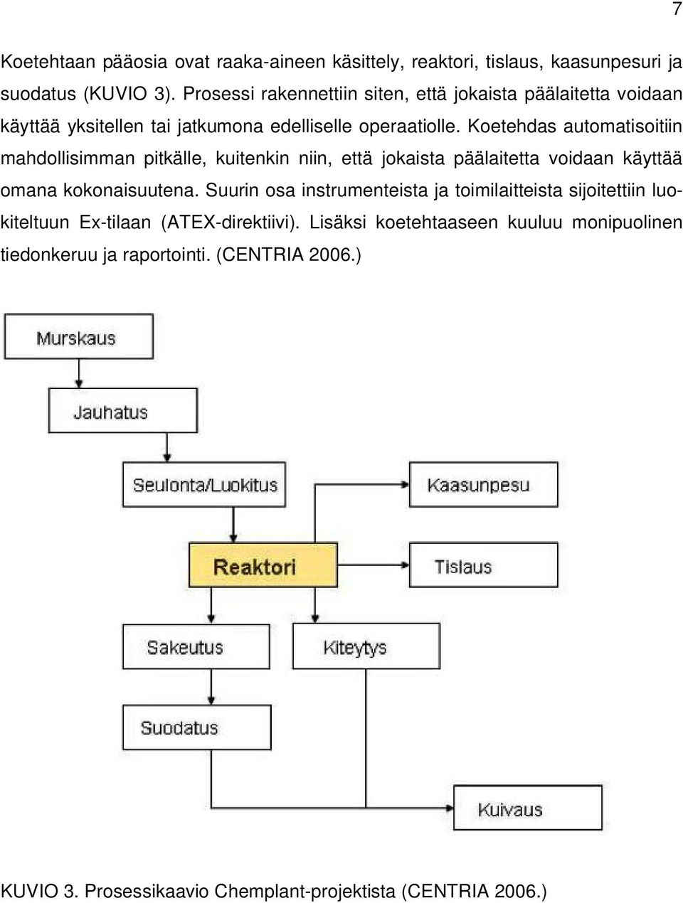 Koetehdas automatisoitiin mahdollisimman pitkälle, kuitenkin niin, että jokaista päälaitetta voidaan käyttää omana kokonaisuutena.