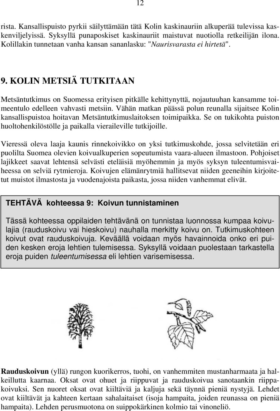 KOLIN METSIÄ TUTKITAAN Metsäntutkimus on Suomessa erityisen pitkälle kehittynyttä, nojautuuhan kansamme toimeentulo edelleen vahvasti metsiin.