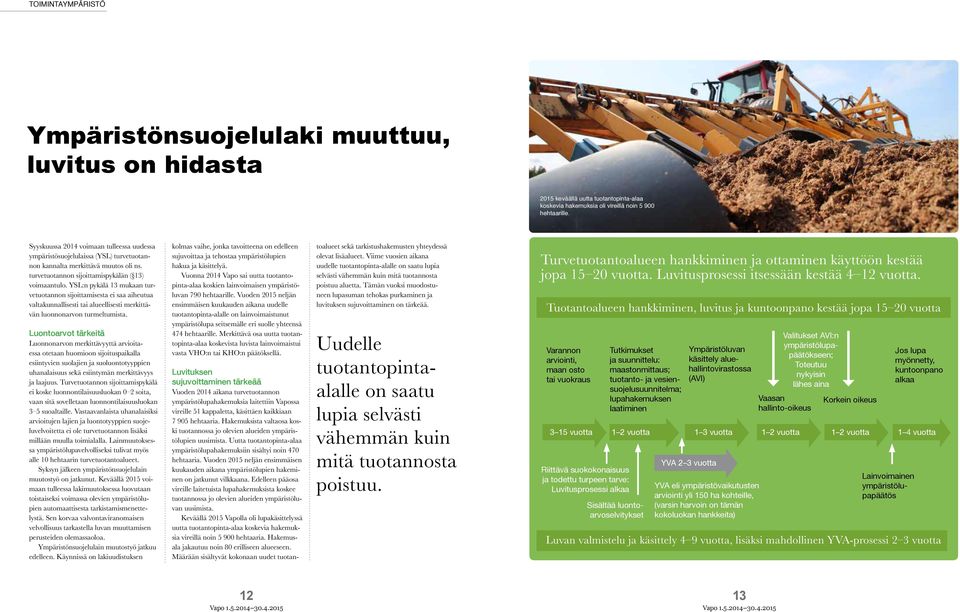 YSL:n pykälä 13 mukaan turvetuotannon sijoittamisesta ei saa aiheutua valtakunnallisesti tai alueellisesti merkittävän luonnonarvon turmeltumista.