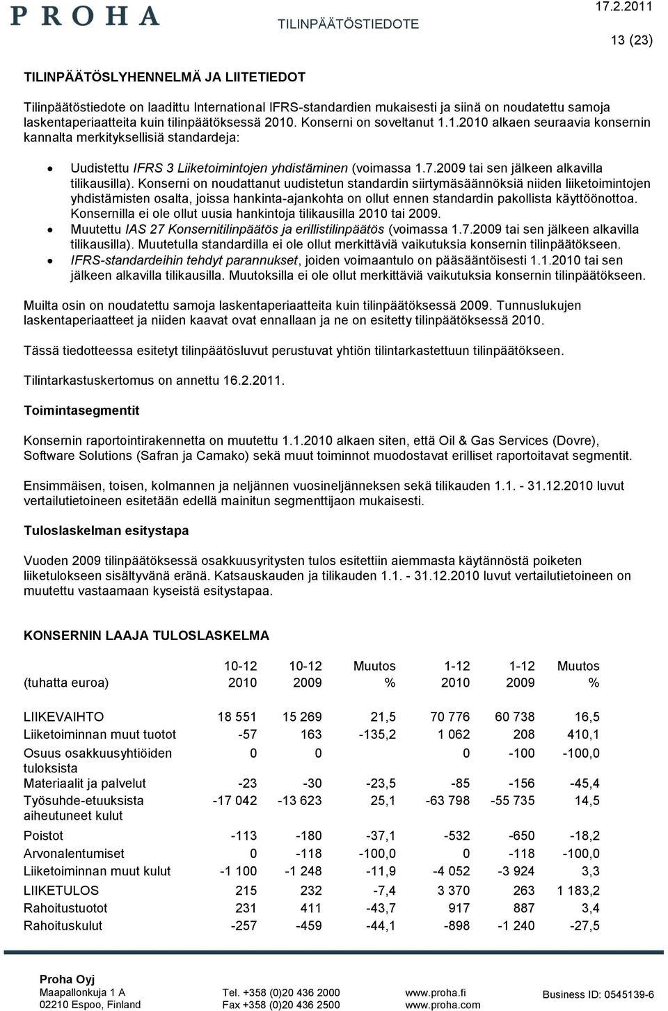 2009 tai sen jälkeen alkavilla tilikausilla).