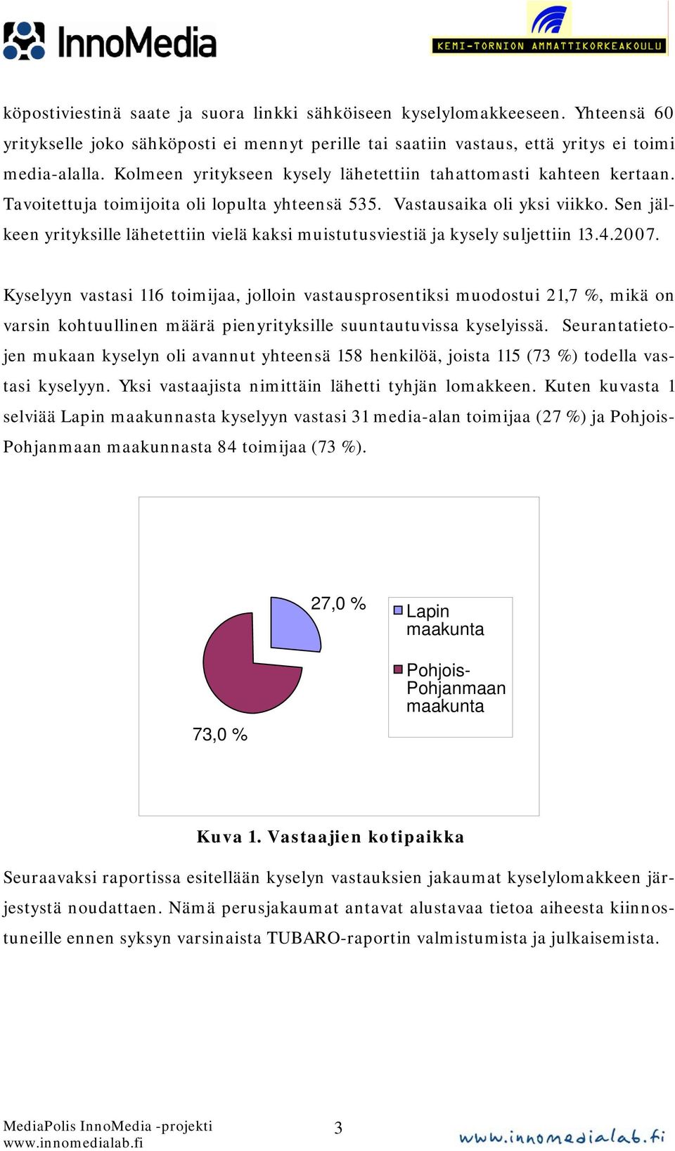 Sen jälkeen yrityksille lähetettiin vielä kaksi muistutusviestiä ja kysely suljettiin.