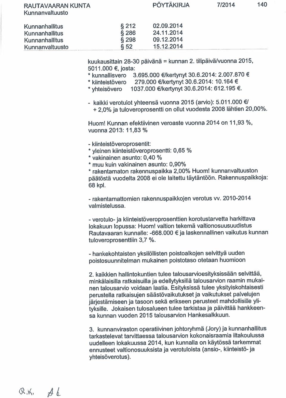 Jokisen tuloslueen tulee trkist j päivittäá hnkkeen s kunnn vuoden 215 tlousrvion Hnkeslkkuun.