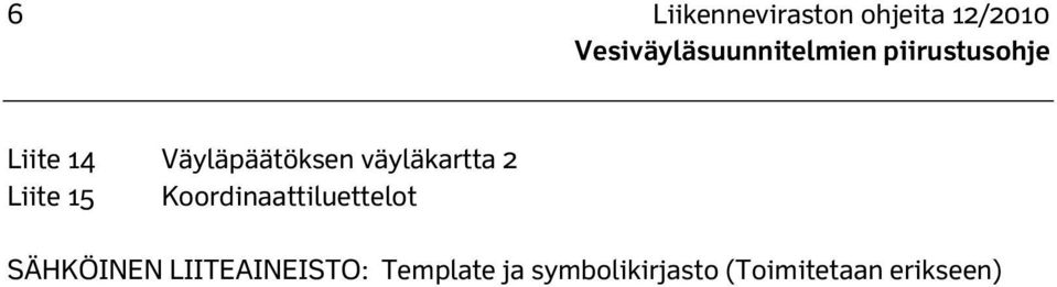 Väyläpäätöksen väyläkartta 2 Liite 15
